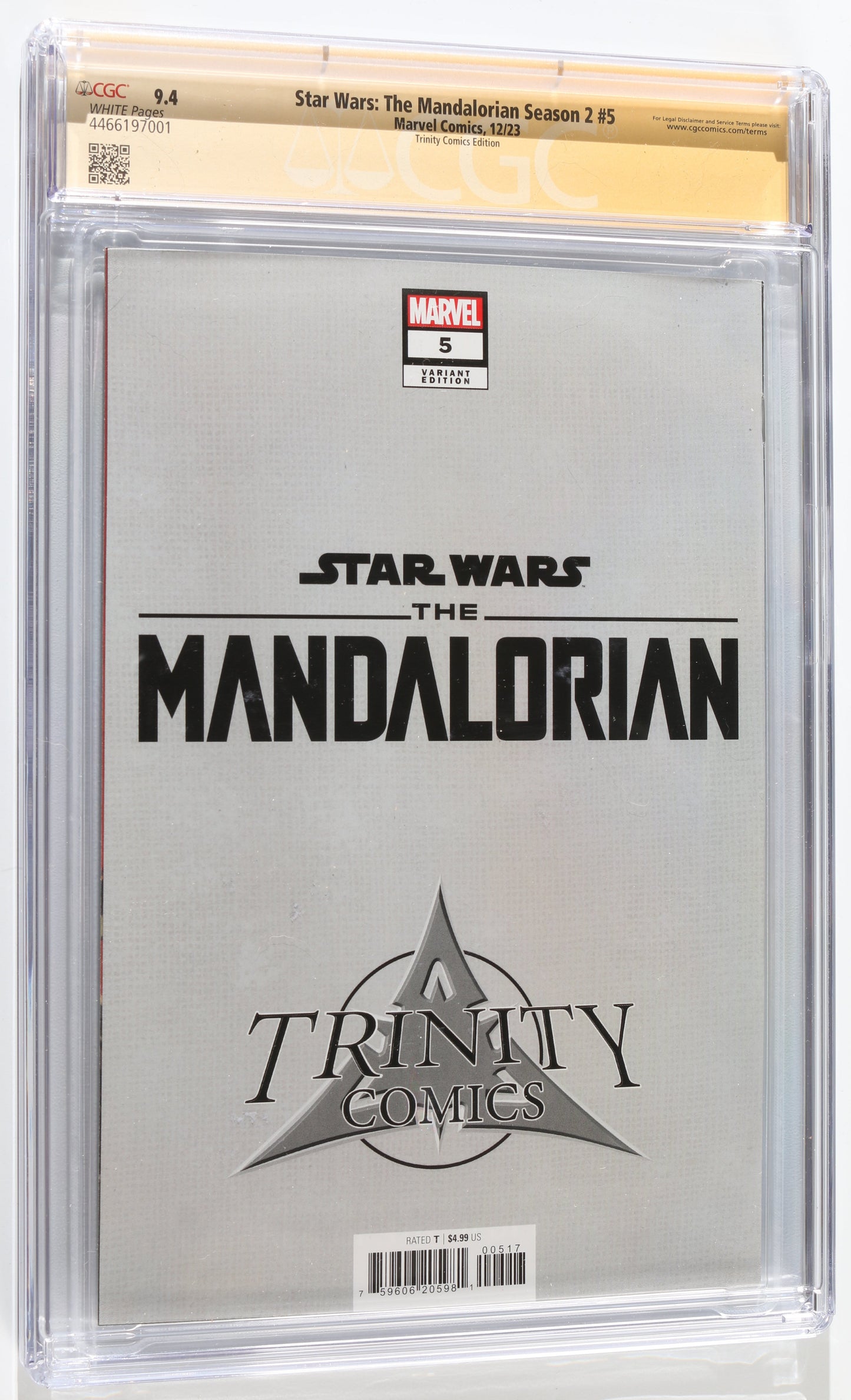 
                  
                    Star Wars: The Mandalorian Season 2 #5 - Signed by Rosario Dawson as Ahsoka in The Mandalorian (CGC Signature Series 9.4) 2024
                  
                