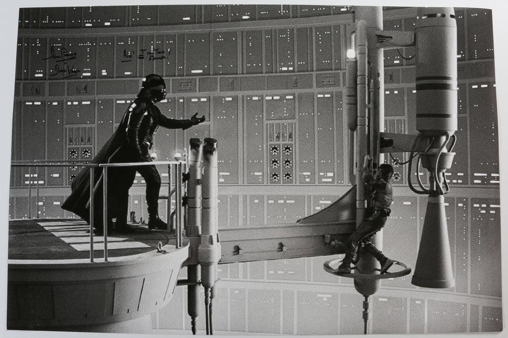 Dave Prowse as Darth Vader in Star Wars: The Empire Strikes Back Signed 36x24 Poster With Character Name & Quote
