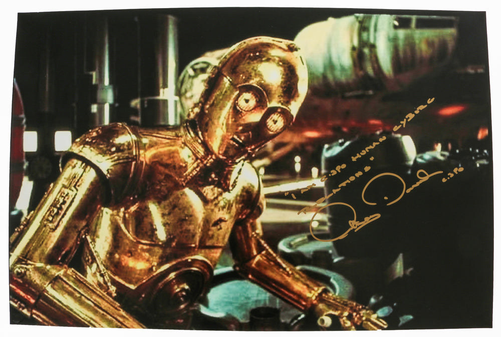 Anthony Daniels as C-3PO in Star Wars: A New Hope Signed 20x30 Poster with 