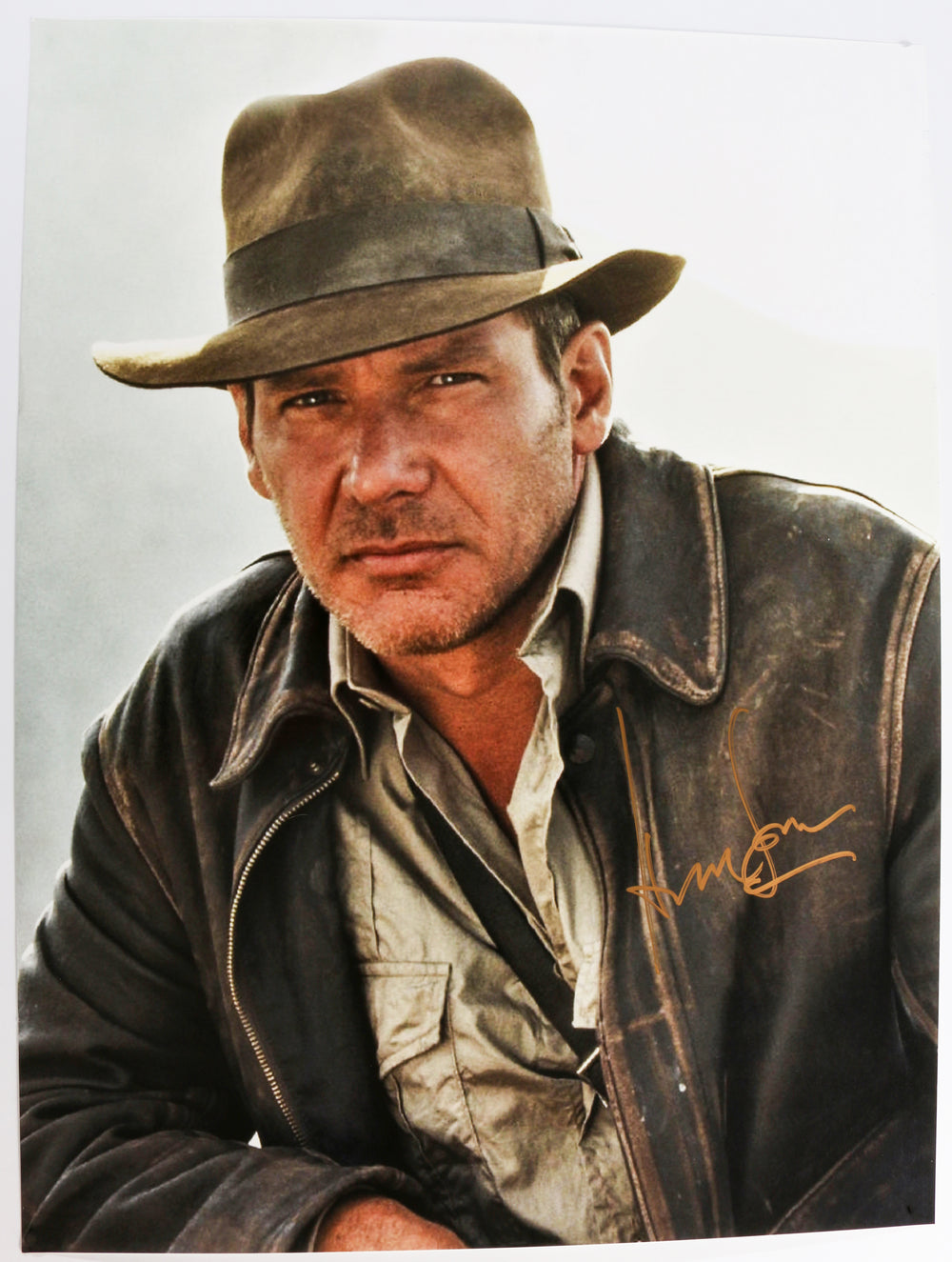 Harrison Ford as Indiana Jones in Indiana Jones and The Last Crusade (Beckett Witnessed) Signed 24x32 Poster