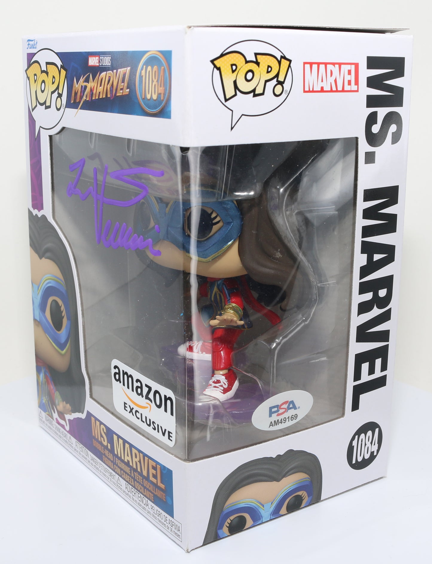 
                  
                    Iman Vellani as Ms. Marvel in Ms. Marvel Amazon Exclusive (PSA) Signed Funko POP! #1084
                  
                