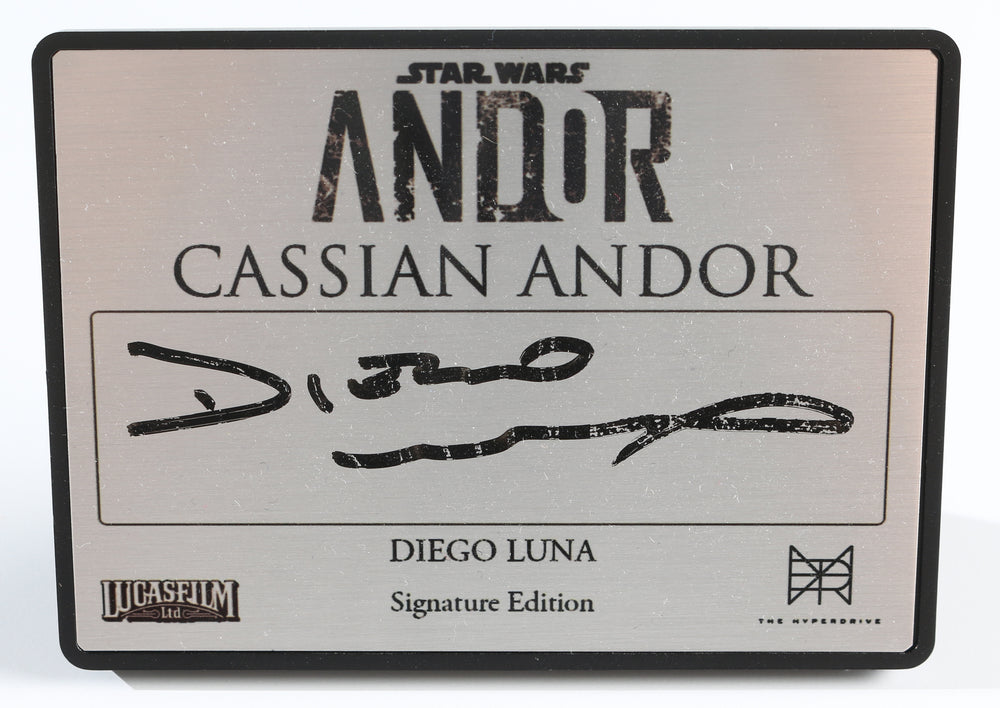 Diego Luna as Cassian Andor in Star Wars: Andor Signed 2.5x3.5 Plaque