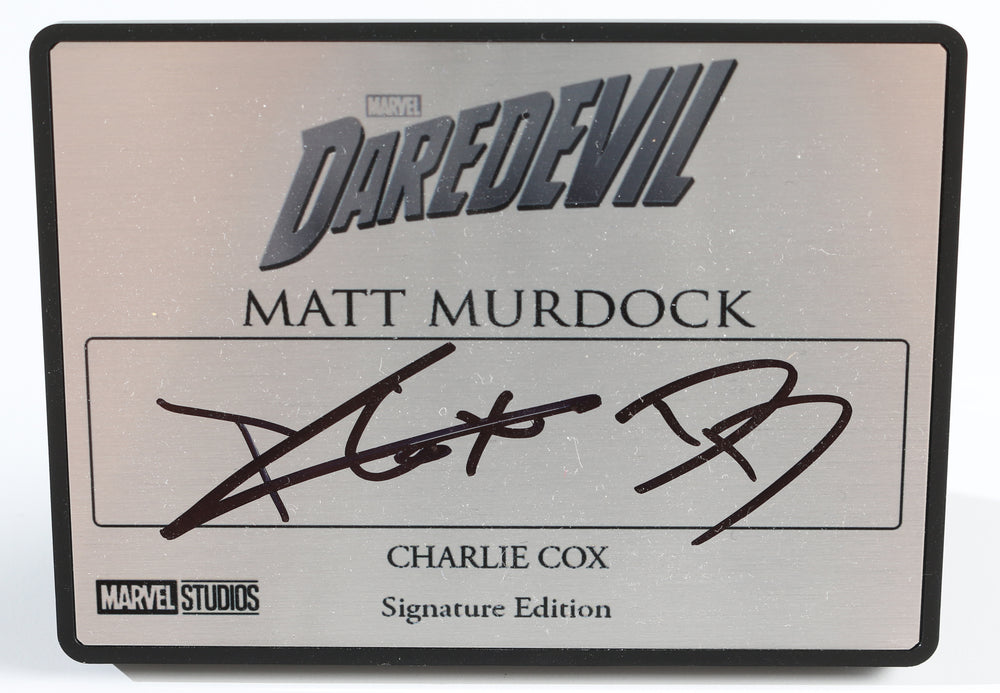 Charlie Cox as Matt Murdock in Daredevil (Official Pix) Signed 2.5x3.5 Plaque with Character Initials