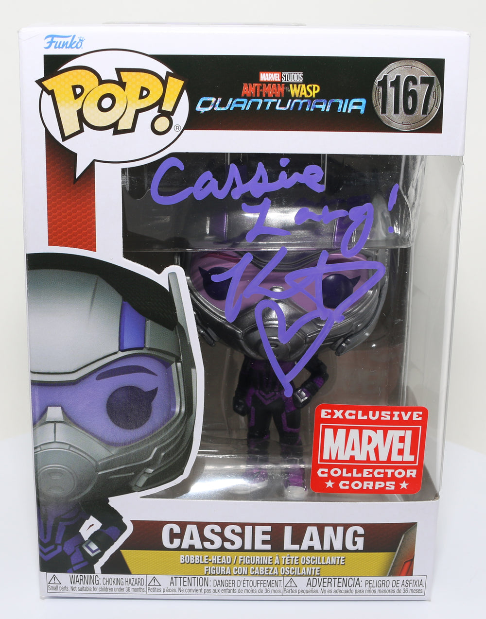 Kathryn Newton as Cassie Lang in Ant-Man and The Wasp: Quantumania Collector Corps Exclusive (JSA) Signed Funko POP! #1167 with Character Name