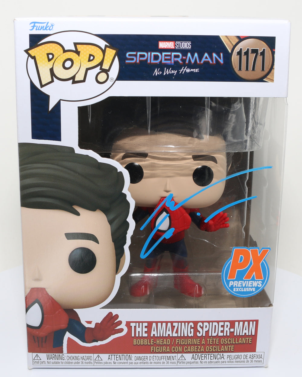 Andrew Garfield as The Amazing Spider-Man in Spider-Man: No Way Home Previews Exclusive (Beckett) Signed Funko POP! #1171