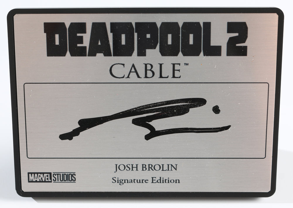 Josh Brolin as Cable in Deadpool 2 (SWAU) Signed 2.5x3.5 Plaque