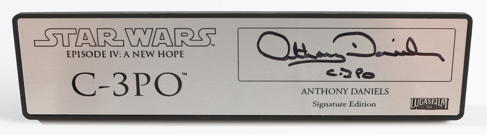 Anthony Daniels as C-3PO in Star Wars: A New Hope Signed 1.5x6.5 Plaque with Character Name