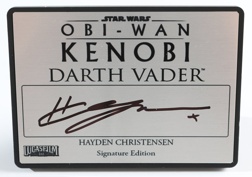Hayden Christensen as Darth Vader in Star Wars: Obi-Wan Kenobi (Official Pix) Signed 2.5x3.5 Plaque