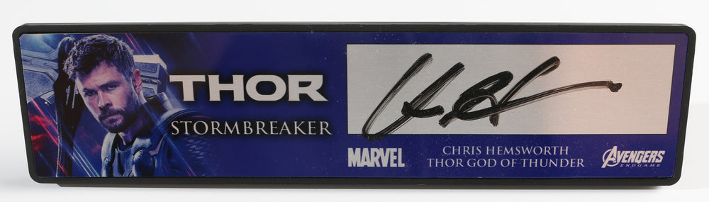 Chris Hemsworth as Thor in Avengers: Endgame Signed 1.5x6.5 Plaque