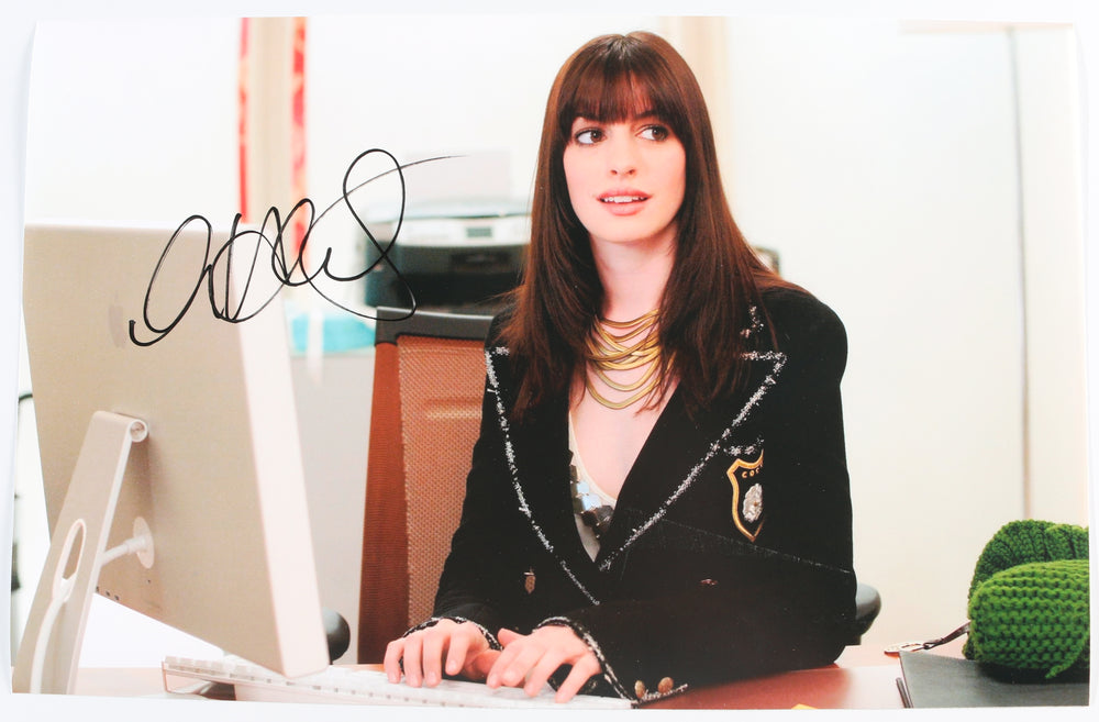 Anne Hathaway as Andrea Sachs in The Devil Wears Prada Signed 11x17 Photo