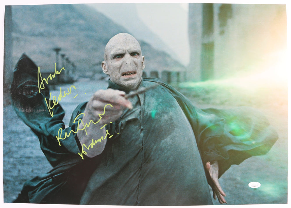 Ralph Fiennes as Lord Voldemort in Harry Potter & The Deathly Hallows Part 2 (JSA) Signed 16x20 Photo with Character Name & Quote