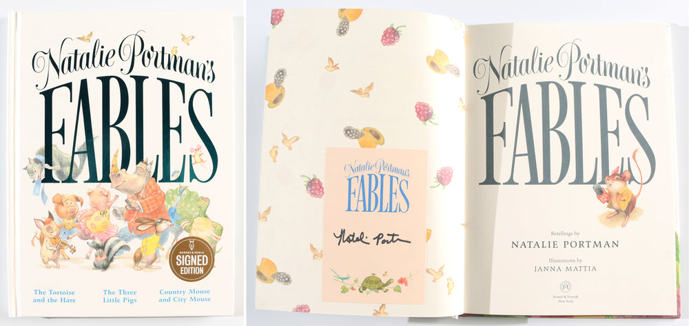 Natalie Portman's Fables Hardcover Children's Picture Book Signed by Natalie Portman