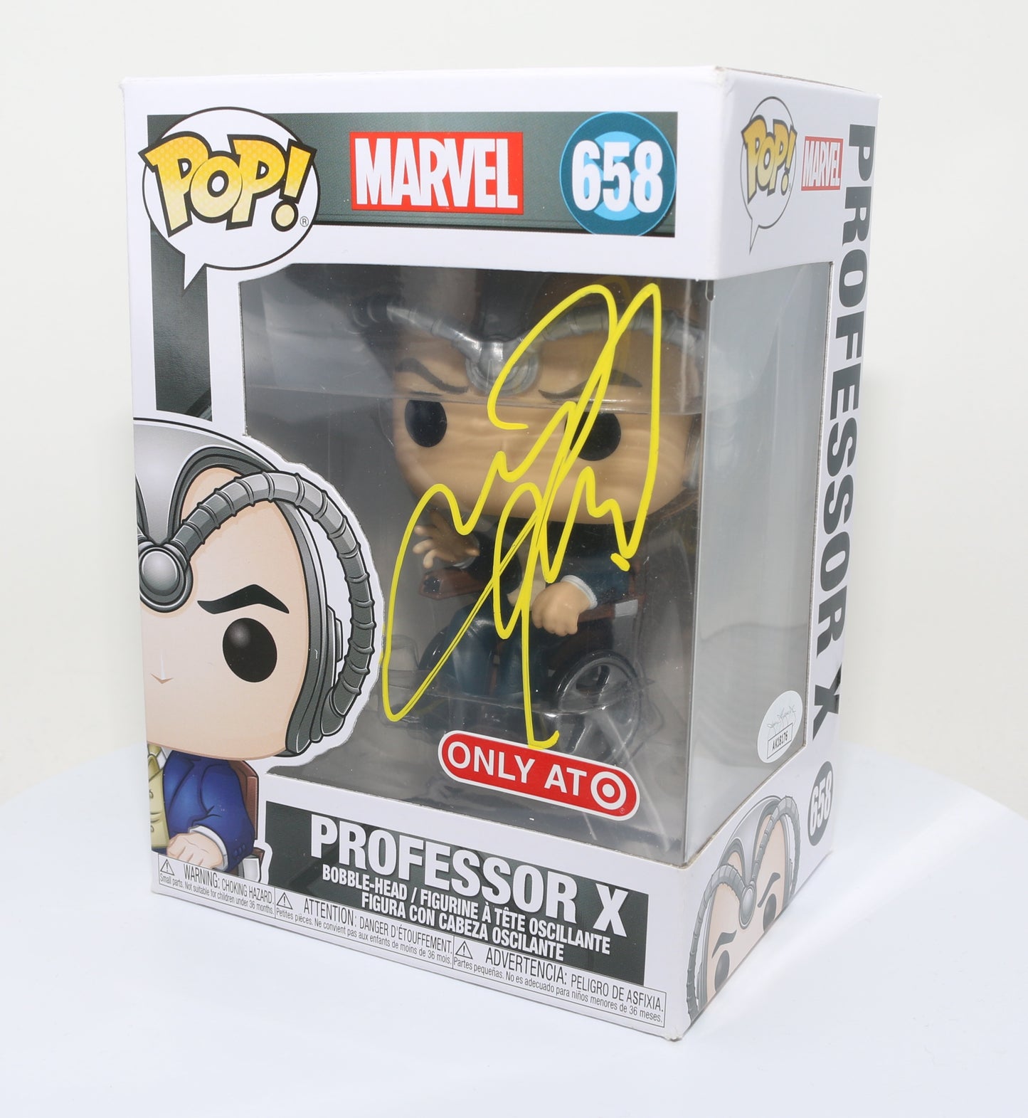 
                  
                    James McAvoy as Professor X in X-Men Target Exclusive (JSA) Signed Funko POP! #658
                  
                