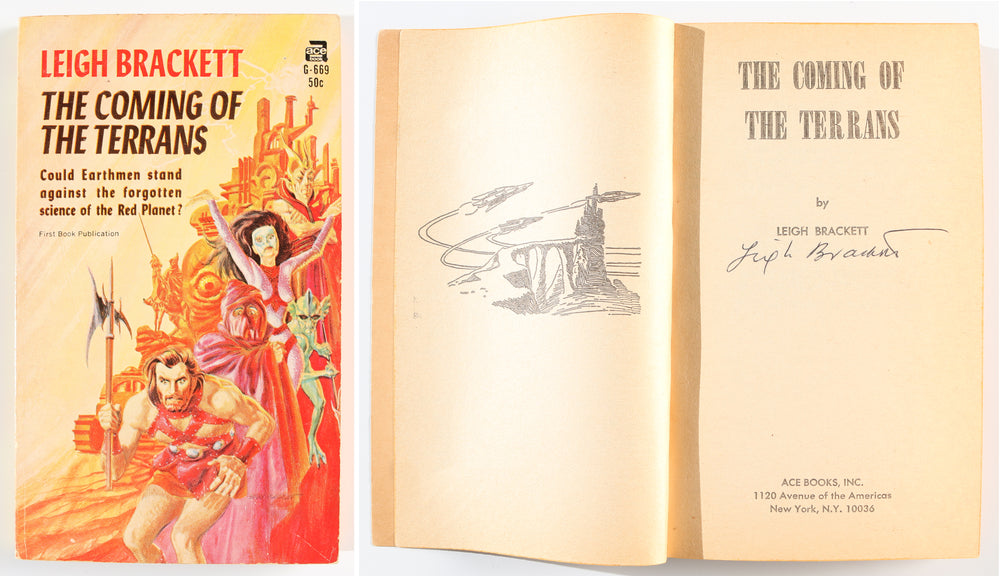 Leigh Brackett Early Draft Writer of Star Wars: The Empire Strikes Back Signed The Coming of the Terrans Paperback Book