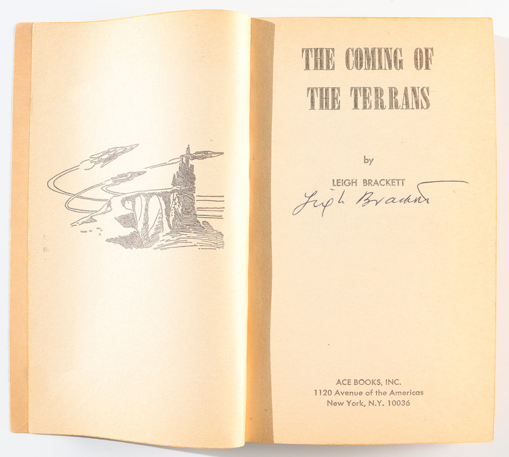 
                  
                    Leigh Brackett Early Draft Writer of Star Wars: The Empire Strikes Back Signed The Coming of the Terrans Paperback Book
                  
                