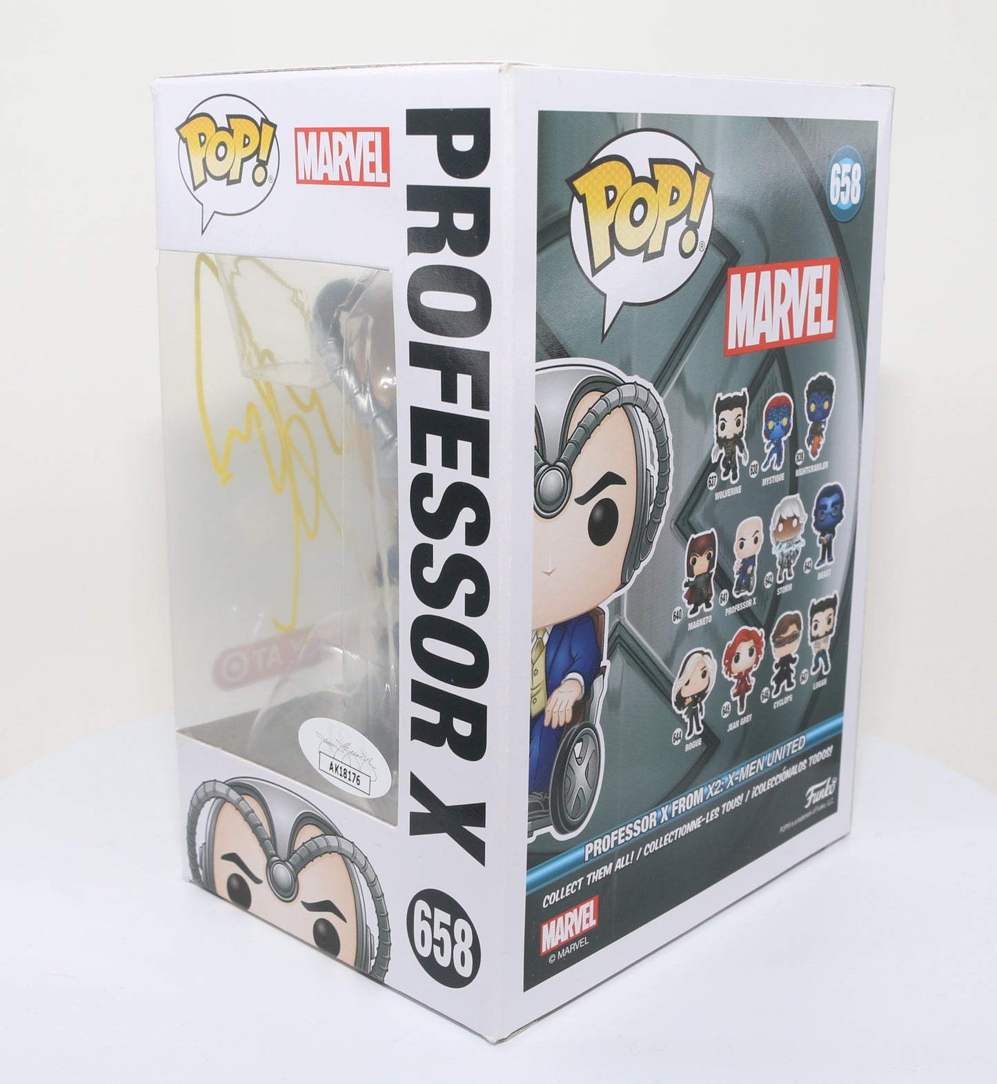 
                  
                    James McAvoy as Professor X in X-Men Target Exclusive (JSA) Signed Funko POP! #658
                  
                