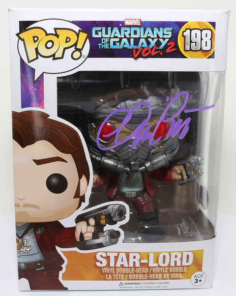 Chris Pratt as Star-Lord in Guardians of the Galaxy Vol. 2 (SWAU) Signed Funko POP! #198