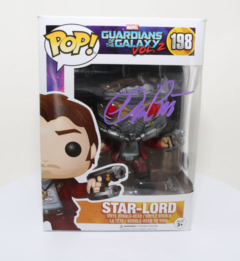 Chris Pratt as Star-Lord in Guardians of the Galaxy Vol. 2 (SWAU) Signed Funko POP! #198