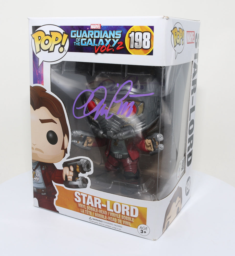 
                  
                    Chris Pratt as Star-Lord in Guardians of the Galaxy Vol. 2 (SWAU) Signed Funko POP! #198
                  
                