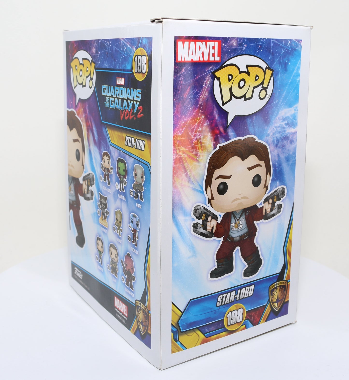 
                  
                    Chris Pratt as Star-Lord in Guardians of the Galaxy Vol. 2 (SWAU) Signed Funko POP! #198
                  
                