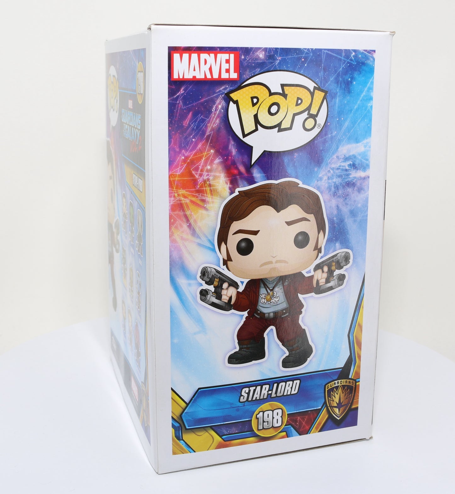 
                  
                    Chris Pratt as Star-Lord in Guardians of the Galaxy Vol. 2 (SWAU) Signed Funko POP! #198
                  
                