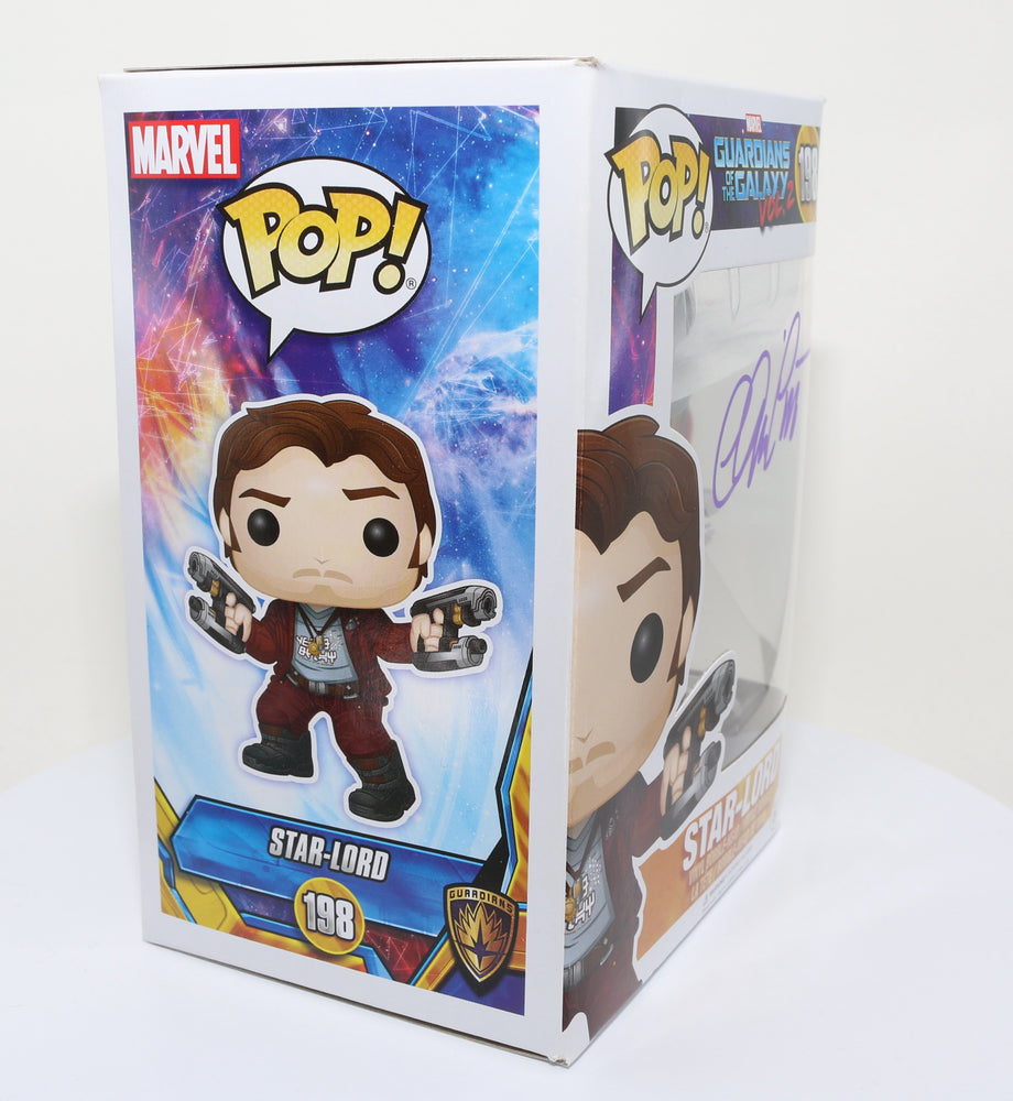 
                  
                    Chris Pratt as Star-Lord in Guardians of the Galaxy Vol. 2 (SWAU) Signed Funko POP! #198
                  
                
