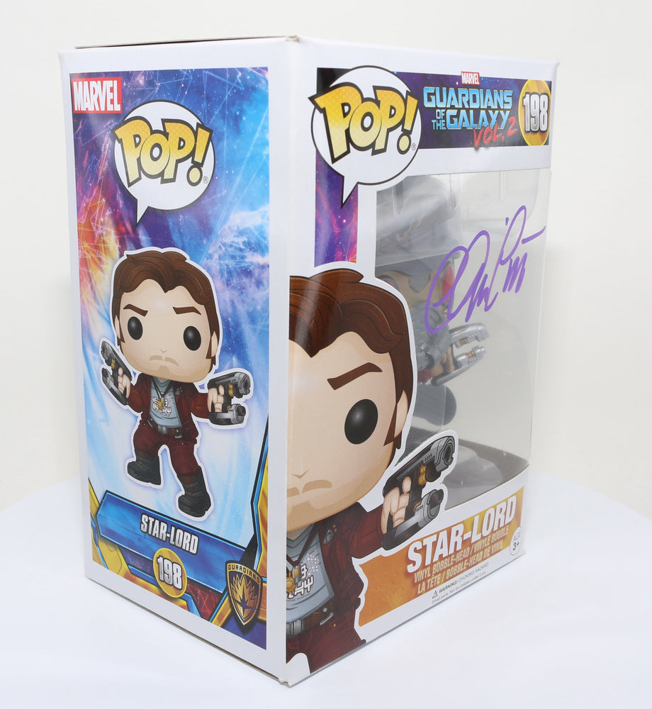 
                  
                    Chris Pratt as Star-Lord in Guardians of the Galaxy Vol. 2 (SWAU) Signed Funko POP! #198
                  
                