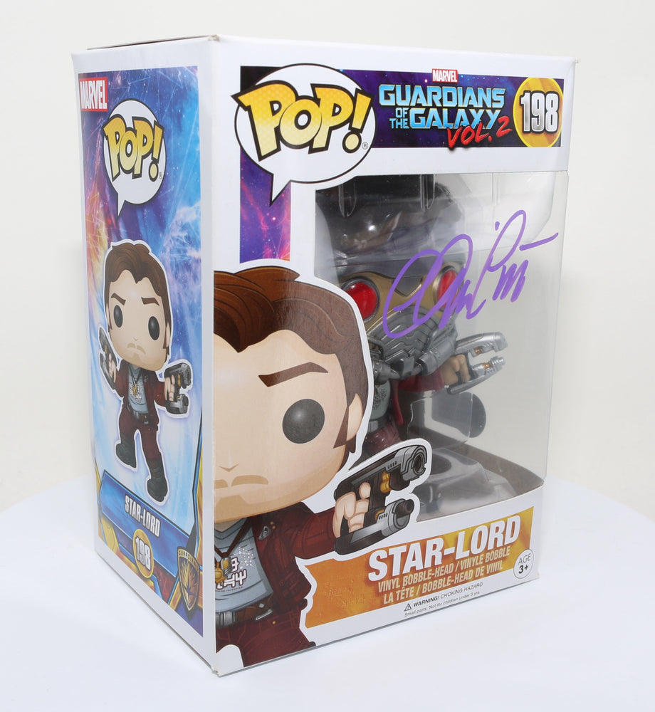 
                  
                    Chris Pratt as Star-Lord in Guardians of the Galaxy Vol. 2 (SWAU) Signed Funko POP! #198
                  
                