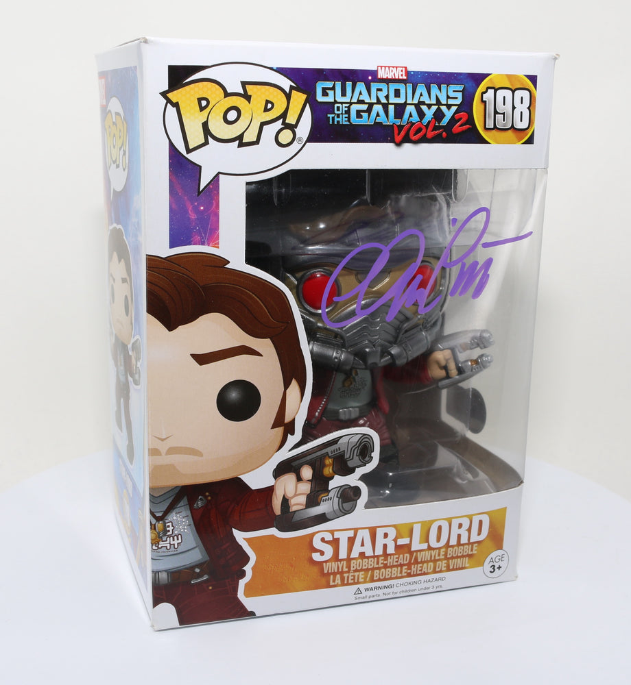 
                  
                    Chris Pratt as Star-Lord in Guardians of the Galaxy Vol. 2 (SWAU) Signed Funko POP! #198
                  
                