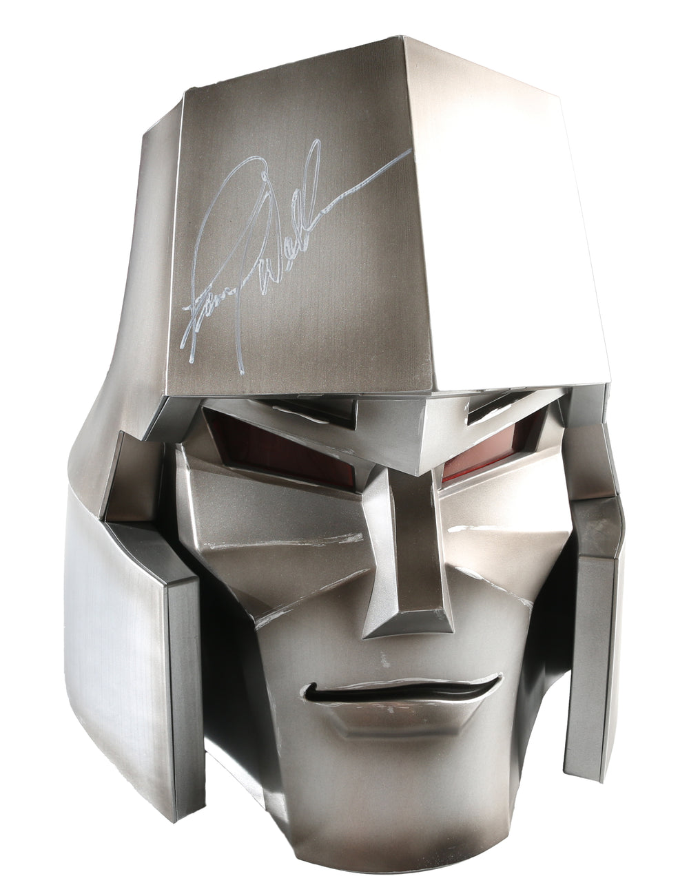 Megatron from Transformers Prop Replica Modern Icons Hasbro Helmet Signed by Frank Welker