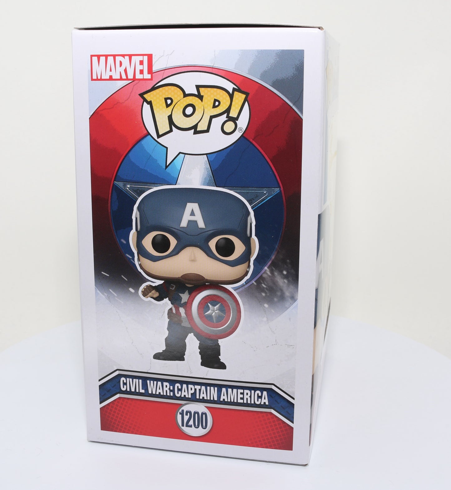
                  
                    Chris Evans as Captain America in Captain America: Civil War (SWAU) Signed Funko POP! #1200
                  
                