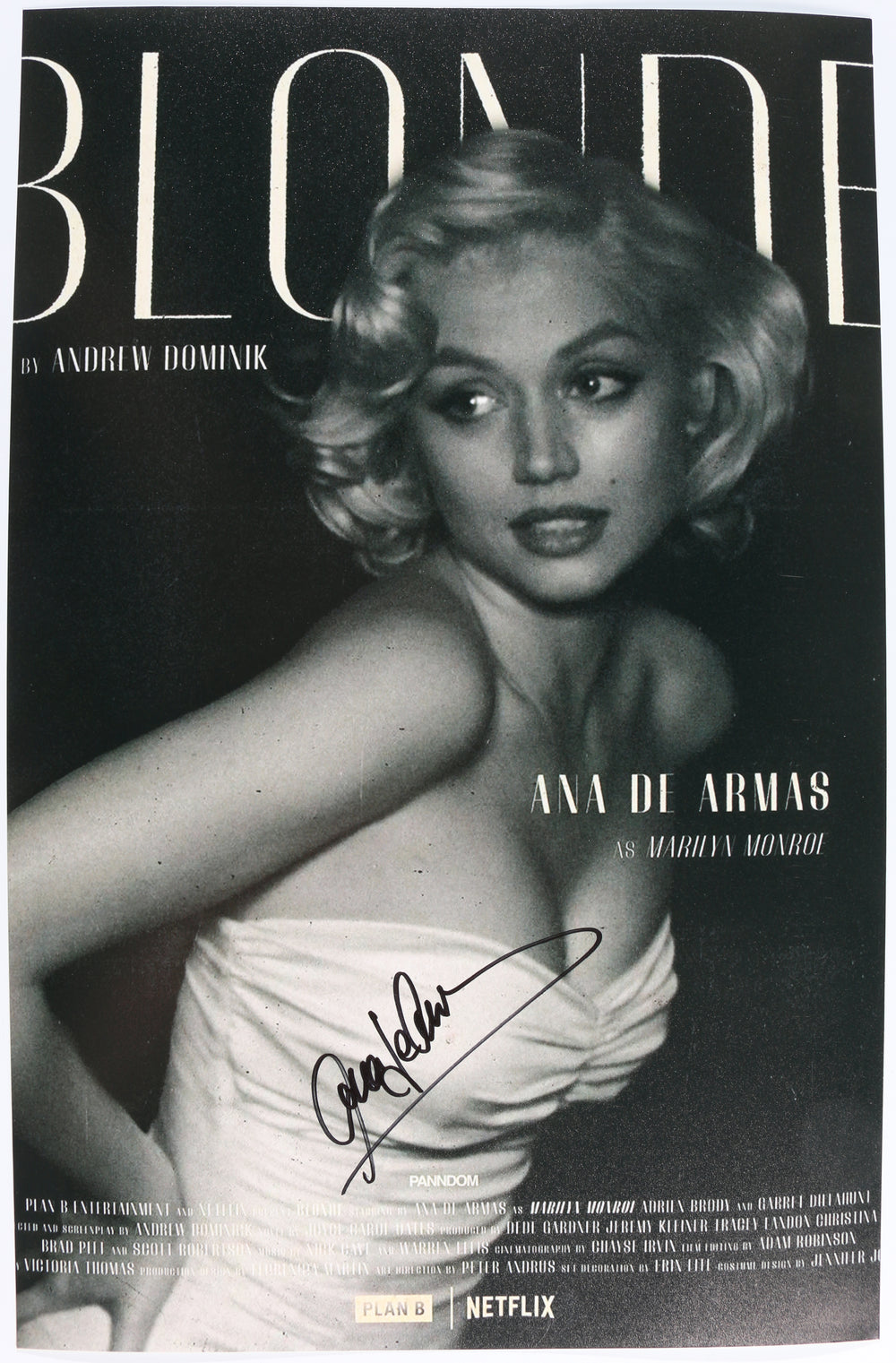 Ana de Armas as Marilyn Monroe in Blonde Signed 11x17 Mini Poster