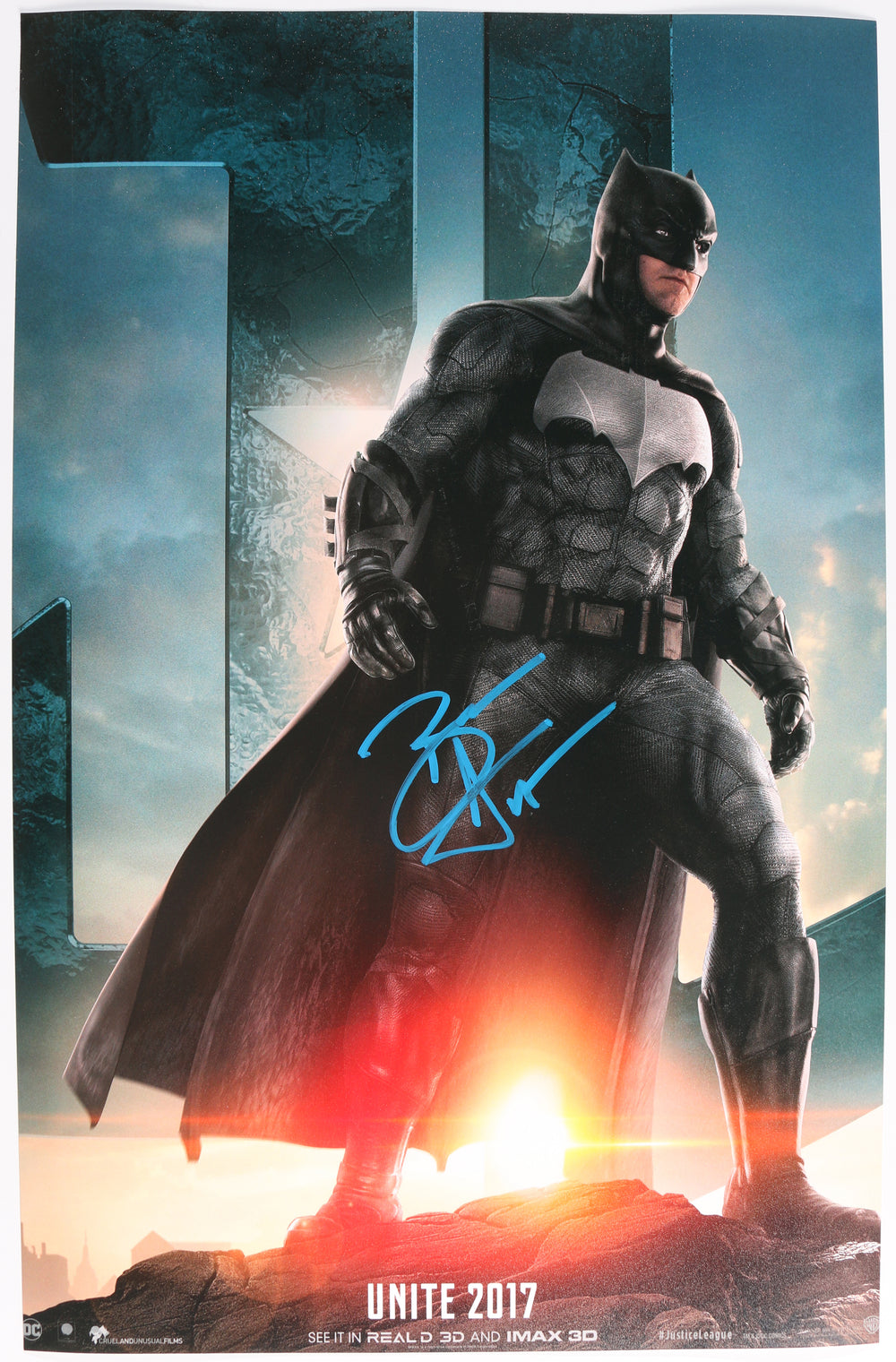Ben Affleck as Batman in Justice League Signed 11x17 Mini Poster
