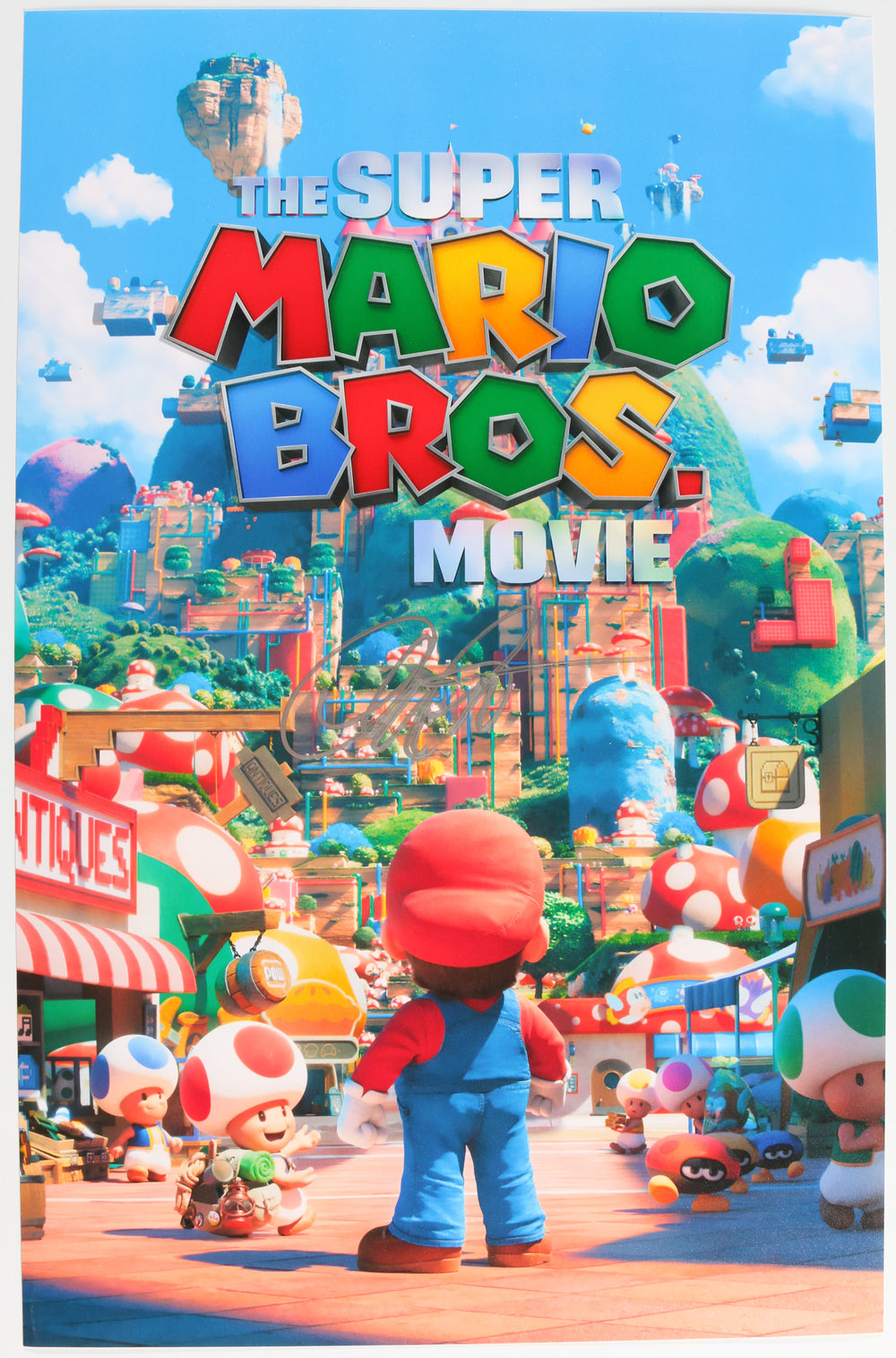 Chris Pratt as Mario in Super Mario Bros Signed 11x17 Mini Poster