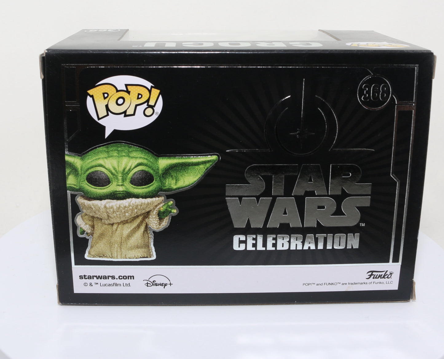 
                  
                    Grogu  from Star Wars: The Mandalorian Star Wars Celebration 2022 Exclusive Limited to 5000 Pieces Diamond Collection Funko POP! #368 - Grail
                  
                