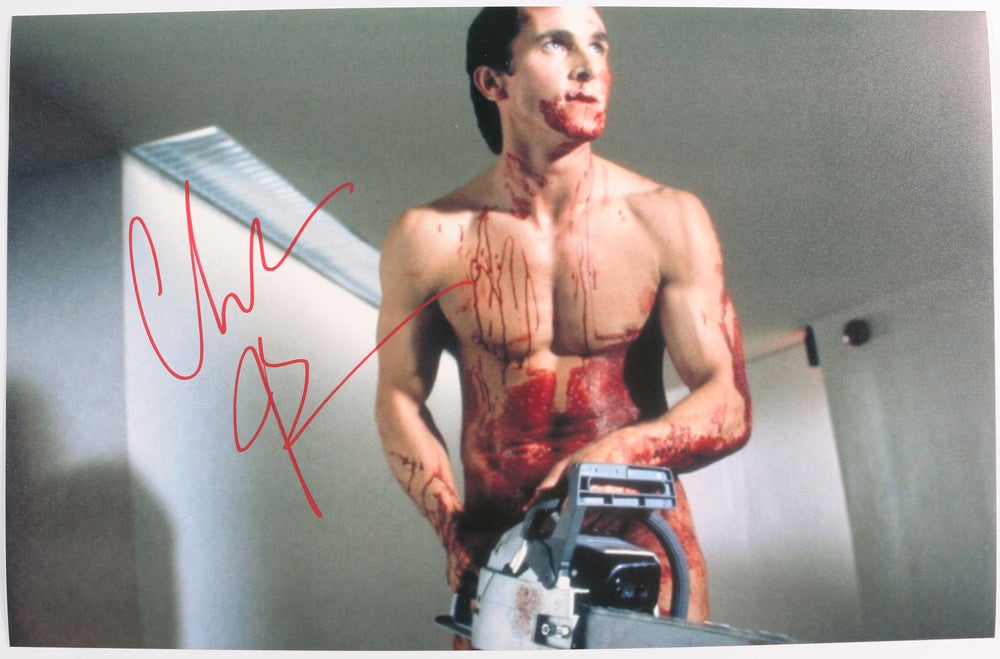 Christian Bale as Patrick Bateman in American Psycho Signed 11x17 Photo