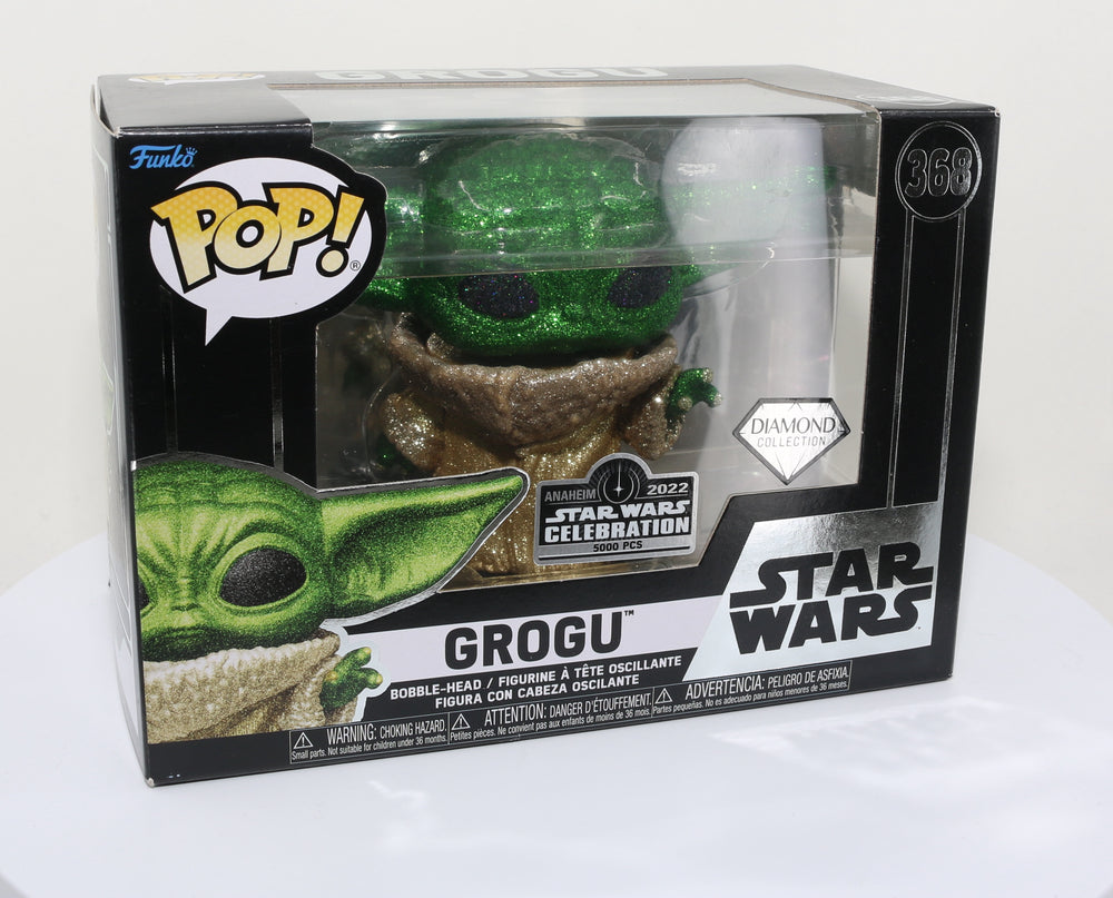 
                  
                    Grogu  from Star Wars: The Mandalorian Star Wars Celebration 2022 Exclusive Limited to 5000 Pieces Diamond Collection Funko POP! #368 - Grail
                  
                
