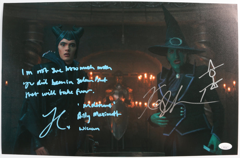 Joe Locke as Wiccan & Kathryn Hahn as Agatha Harkness in Agatha All Along (JSA) Signed 11x17 Photo with Character Name, Quote, & Sketch