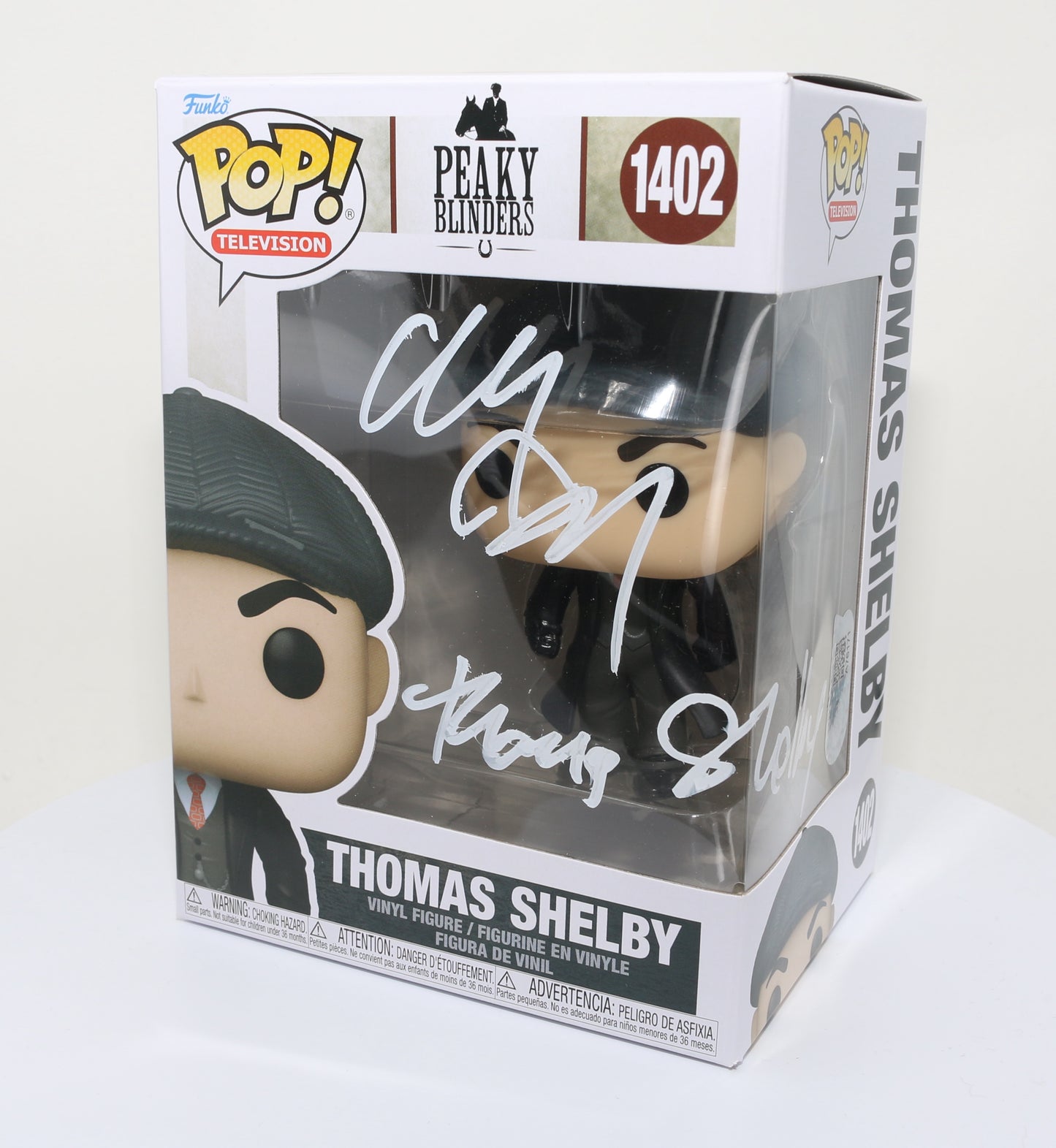 
                  
                    Cillian Murphy as Thomas Shelby in Peaky Blinders (SWAU) Signed Funko POP! #1402 with Character Name
                  
                