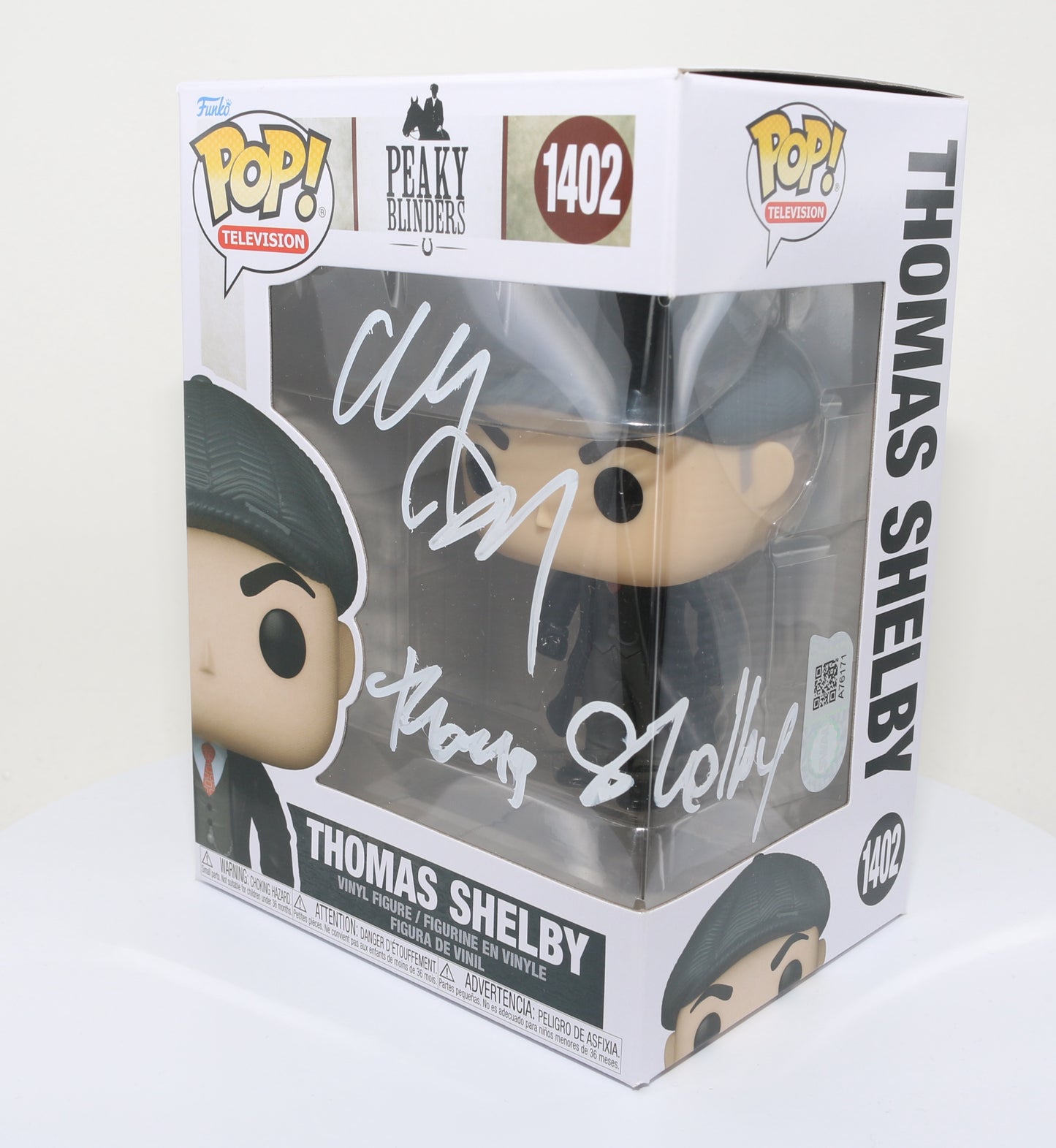
                  
                    Cillian Murphy as Thomas Shelby in Peaky Blinders (SWAU) Signed Funko POP! #1402 with Character Name
                  
                