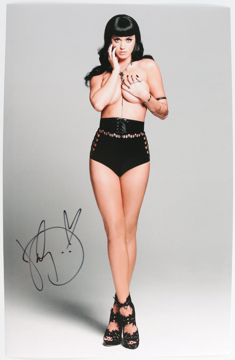 Katy Perry Singer & Songwriter Sexy Nearly Nude Signed 11x17 Photo