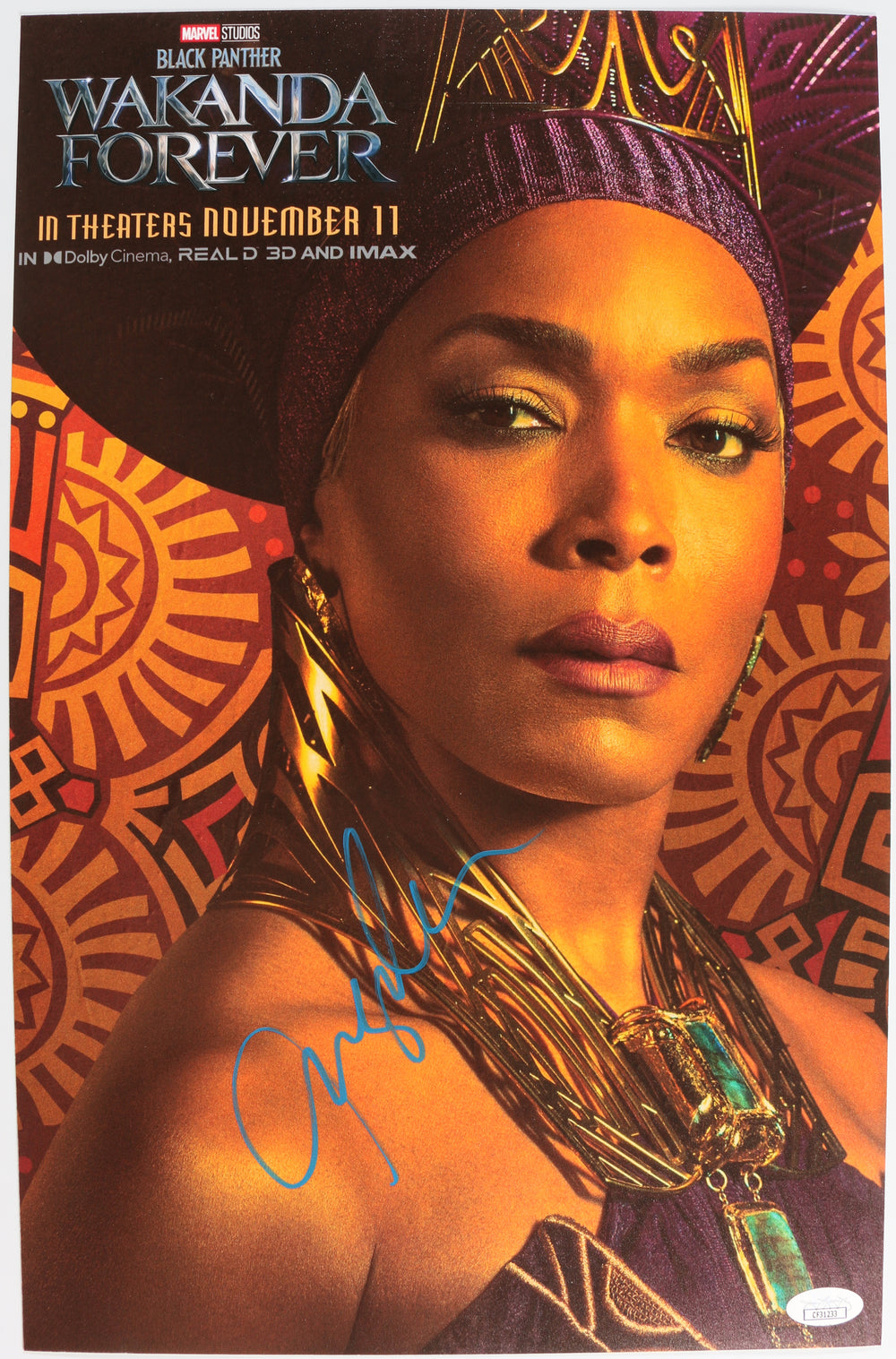 Angela Bassett as Ramonda in Black Panther: Wakanda Forever (JSA) Signed 11x17 Mini Poster