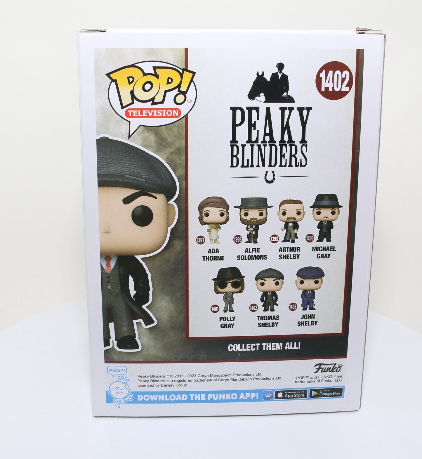 
                  
                    Cillian Murphy as Thomas Shelby in Peaky Blinders (SWAU) Signed Funko POP! #1402 with Character Name
                  
                