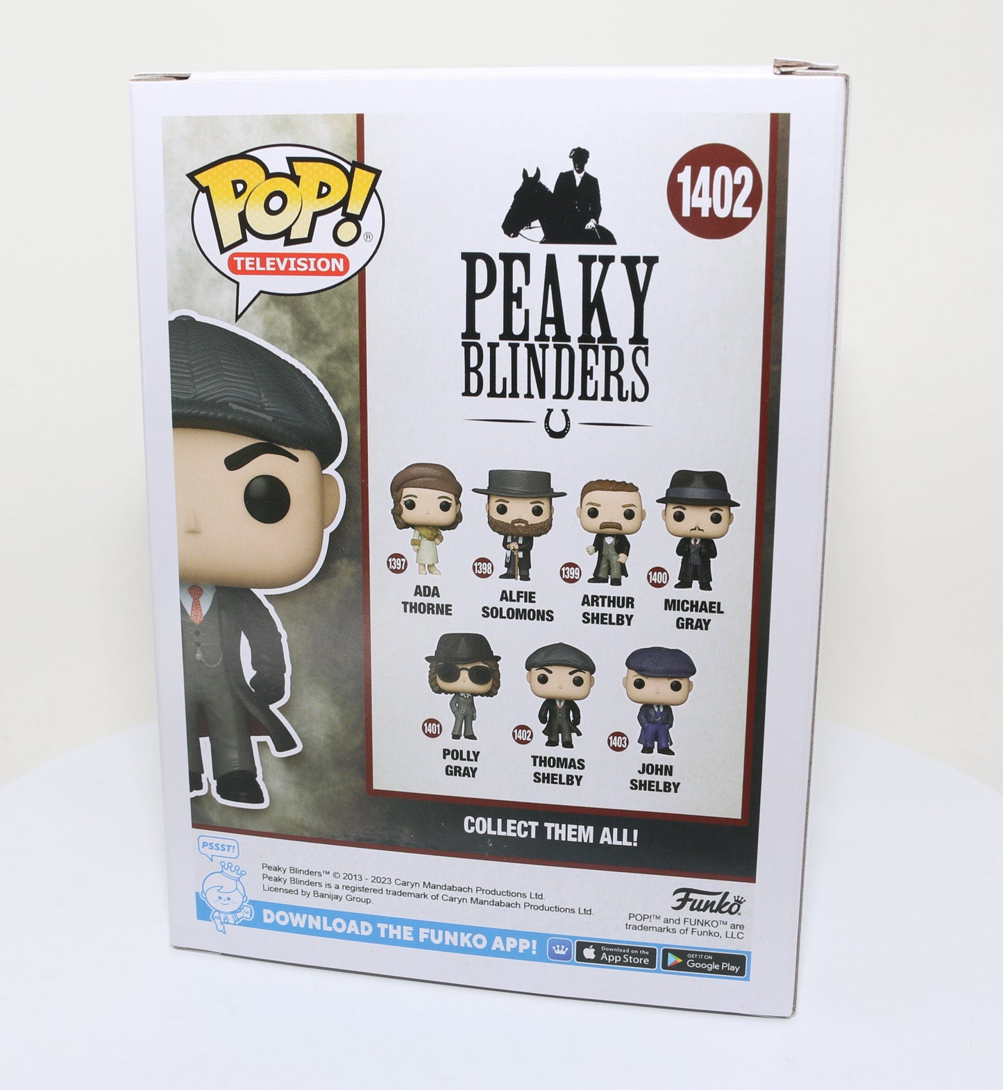 
                  
                    Cillian Murphy as Thomas Shelby in Peaky Blinders (SWAU) Signed Funko POP! #1402 with Character Name
                  
                