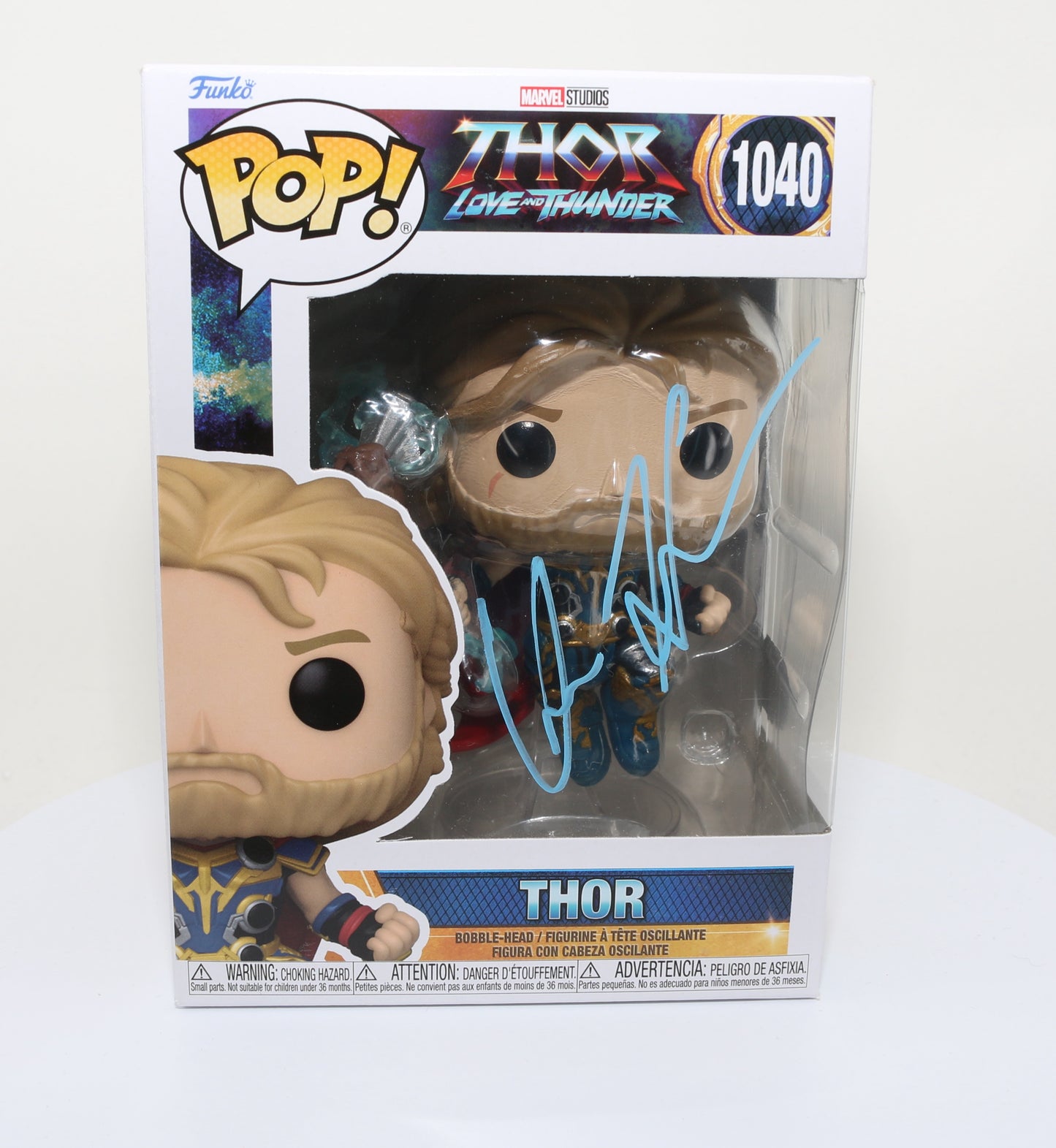
                  
                    Chris Hemsworth as Thor in Thor: Love and Thunder (SWAU) Signed Funko POP! #1040
                  
                