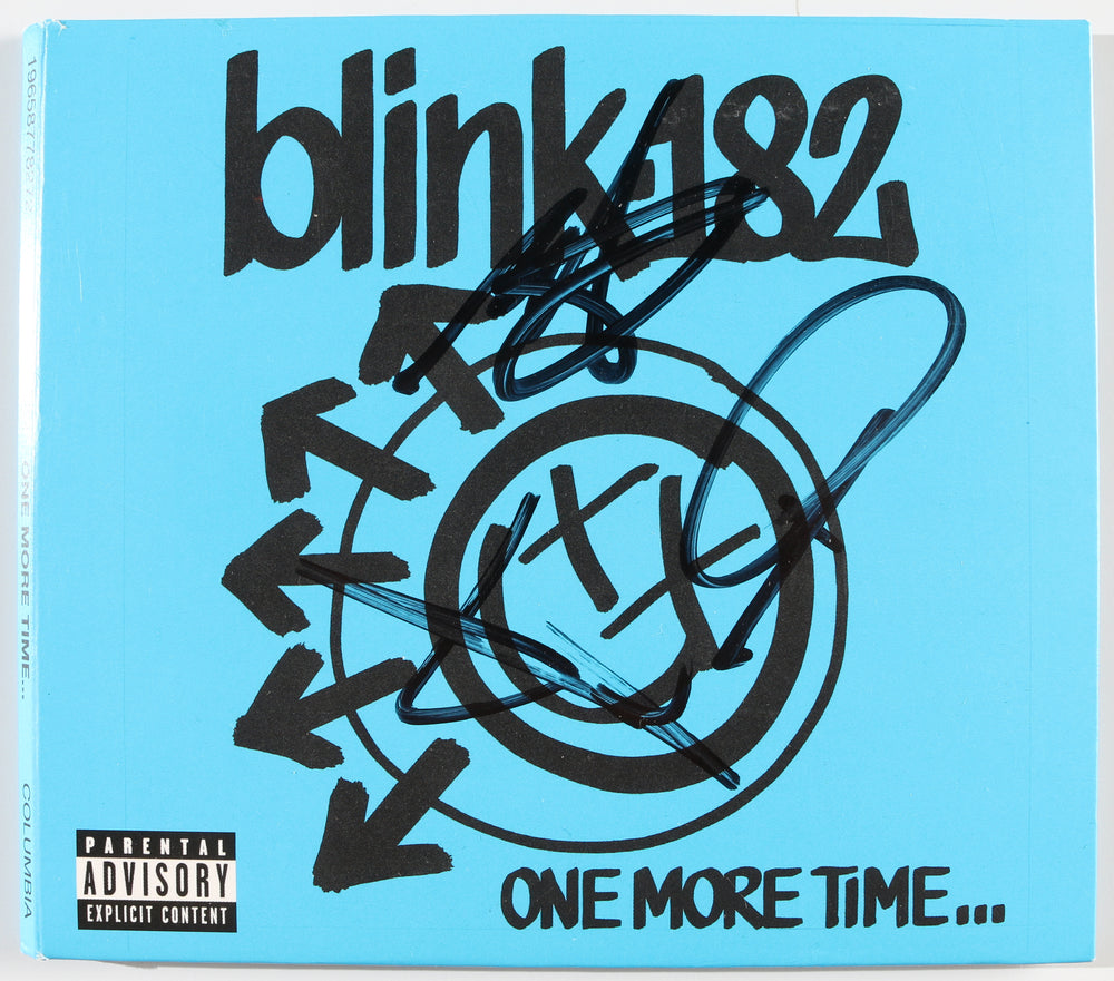 Blink-182 One More Time... CD Album Band Signed by Mark Hoppus, Tom DeLonge, & Travis Barker