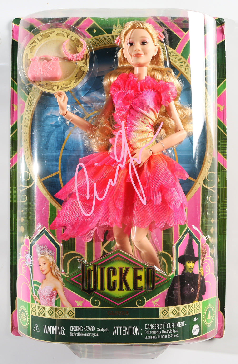 Ariana Grande as Glinda in Wicked Signed Mattel Action Figure Doll