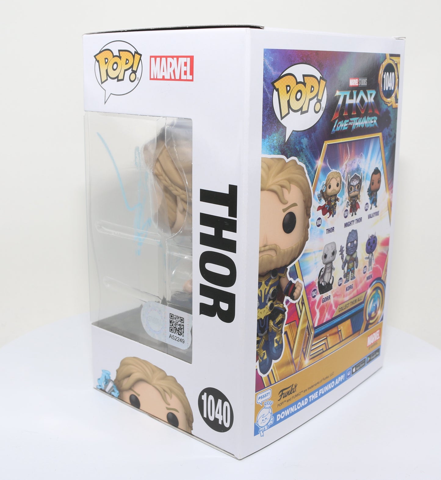 
                  
                    Chris Hemsworth as Thor in Thor: Love and Thunder (SWAU) Signed Funko POP! #1040
                  
                