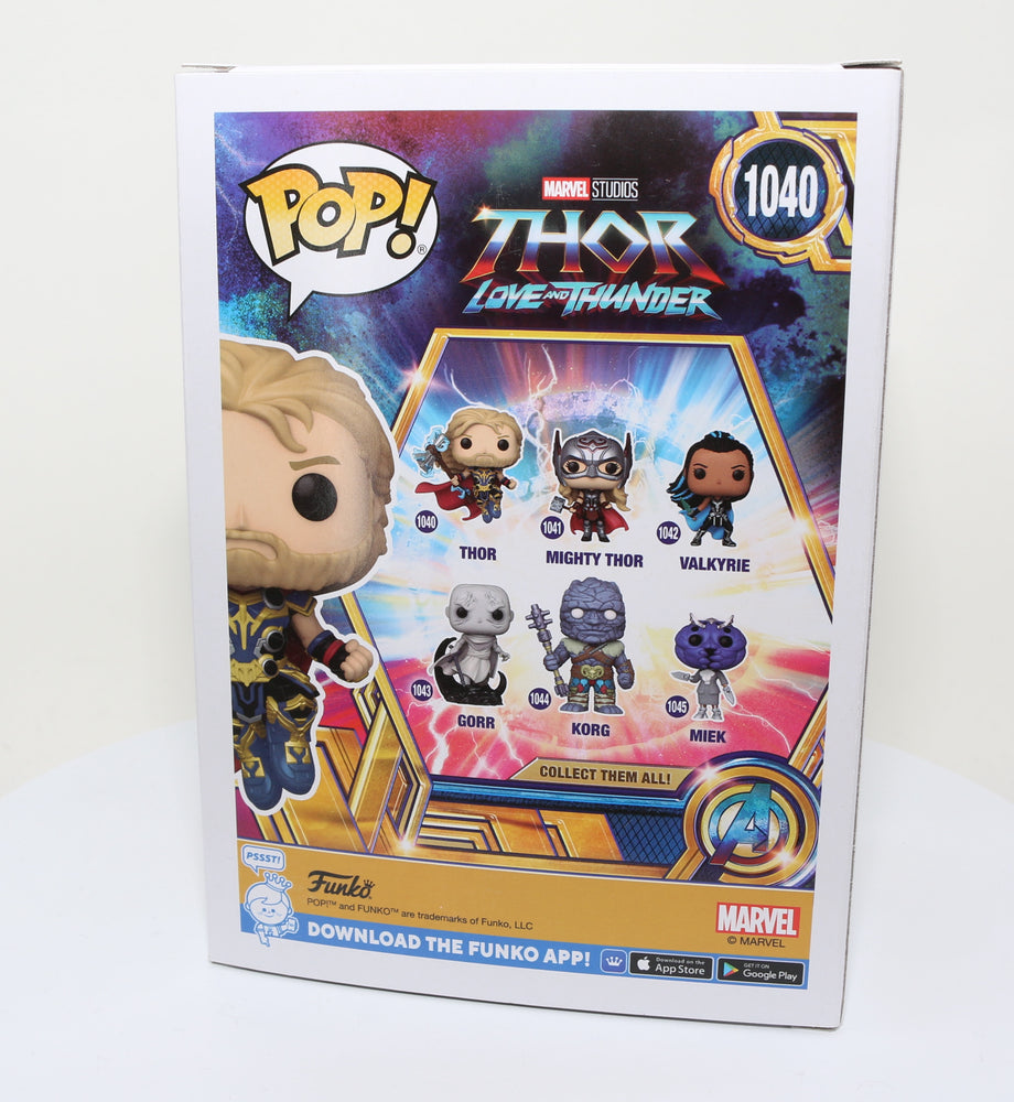 
                  
                    Chris Hemsworth as Thor in Thor: Love and Thunder (SWAU) Signed Funko POP! #1040
                  
                