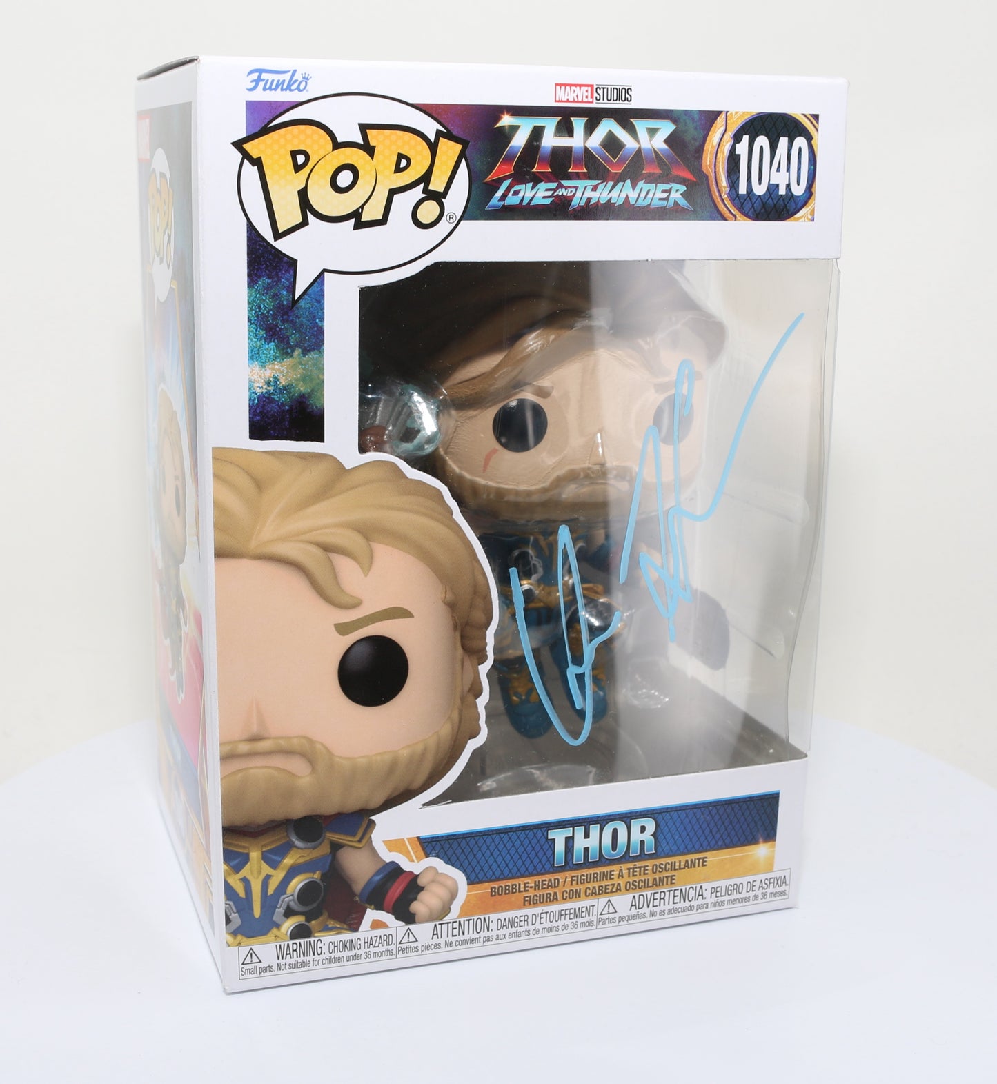 
                  
                    Chris Hemsworth as Thor in Thor: Love and Thunder (SWAU) Signed Funko POP! #1040
                  
                